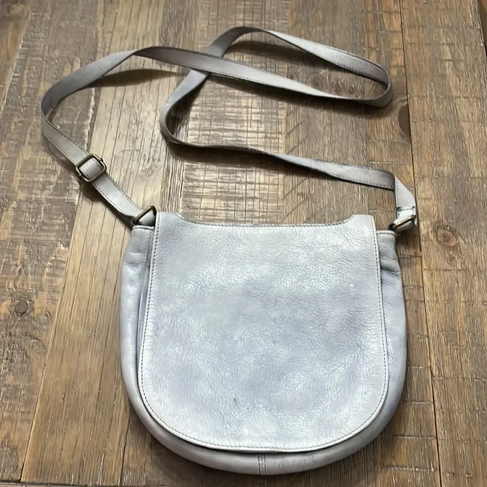 Latico Blue Leather Cross Body Bag